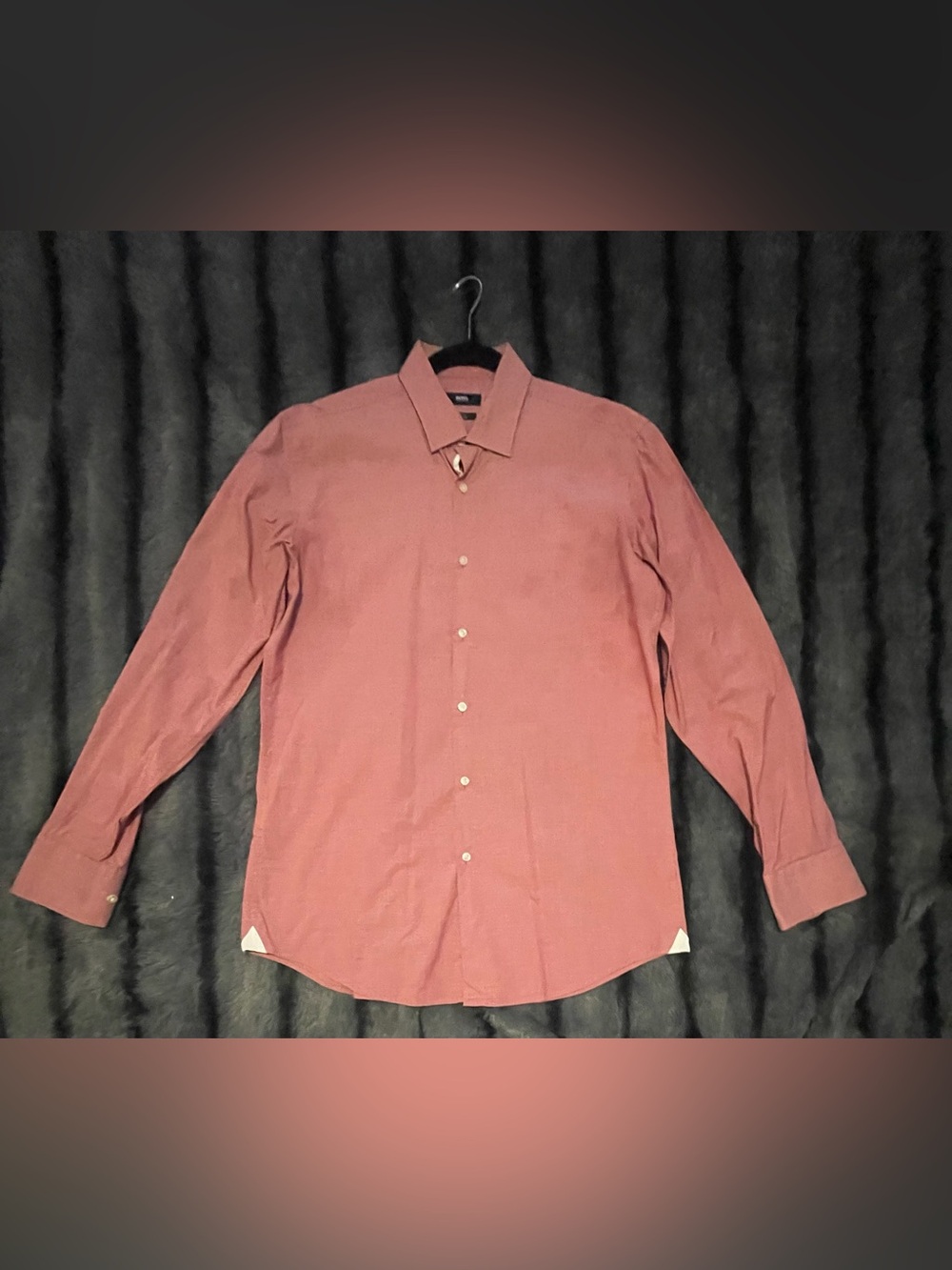 Hugo Boss Men’s Long-Sleeve Dress Shirt in Dusty Rose